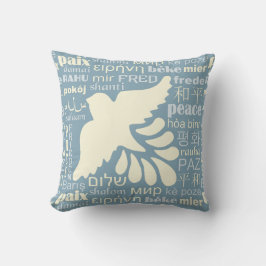 PEACE in vielen Sprachen werfen Kissen