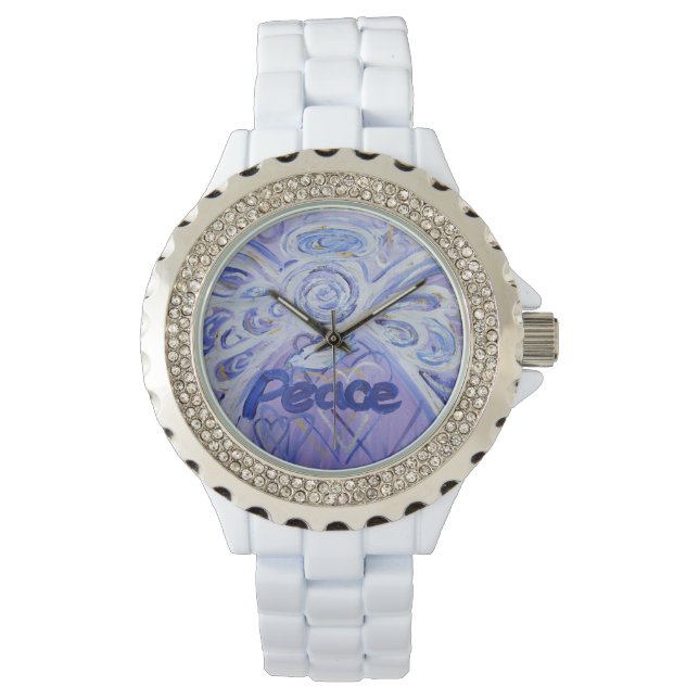 Peace Inspiration Guardian Angel Wrist Watch Armbanduhr (Vorderseite)