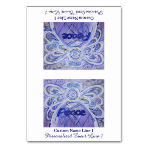 Peace Inspiration Word Engel Table Tent Card Tischnummer