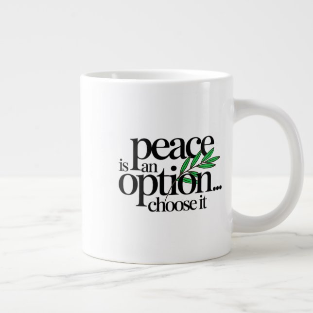 Peace is a Choice Jumbo-Tasse (Rechts)