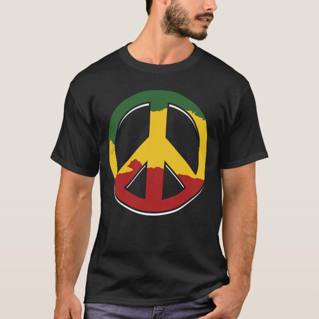 Peace Jamaica Liebe Rasta Reggae T-Shirt (Vorderseite)