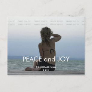 Peace Joliday Foto Einfache Weihnachtsgrüße Feiertagspostkarte