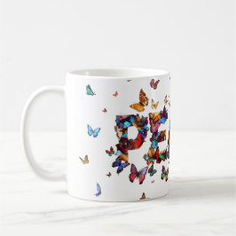 PEACE Joy Butterflies | Inspirational Motivational Kaffeetasse