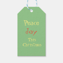 Peace Joy Christmas Geschenkanhänger