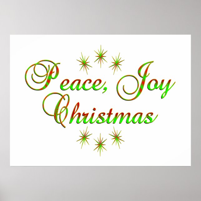 Peace Joy Christmas Poster (Vorne)