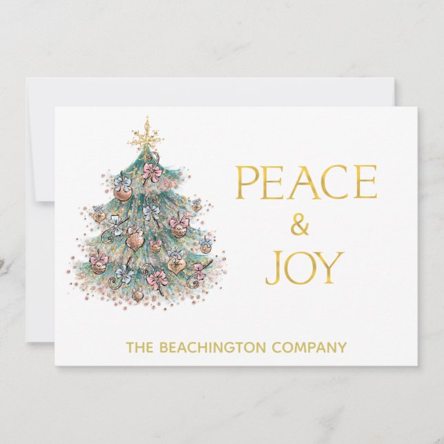 *~* PEACE JOY Corporate Christmas Tree Einfache Ka (Vorderseite)