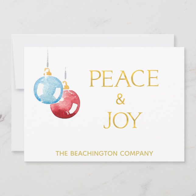 *~* PEACE JOY Corporate Ornament AP16 Holiday Card (Vorderseite)