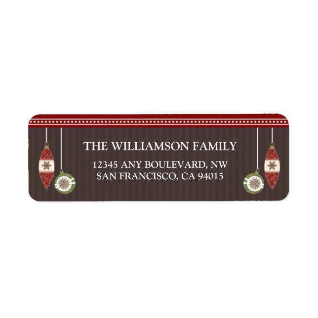 Peace Joy & Happiness Rücksendeadresse (rot) (Vorne)