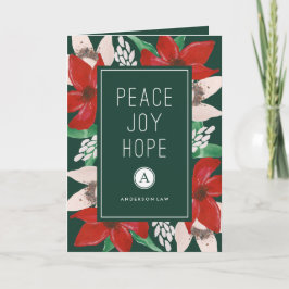 Peace Joy Hope Corporate Holiday Feiertagskarte
