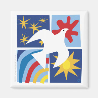 Peace Joy Liebe Dove Magnet