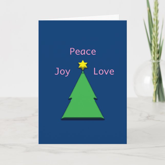 Peace Joy Liebe Intertrust Chrismukkah Feiertagskarte (Vorderseite)