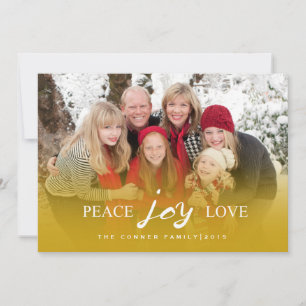 Peace Joy Liebe   URLAUB Feiertagskarte