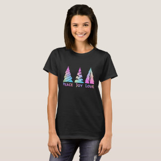 Peace Joy Liebe Weihnachtsbaum T-Shirt