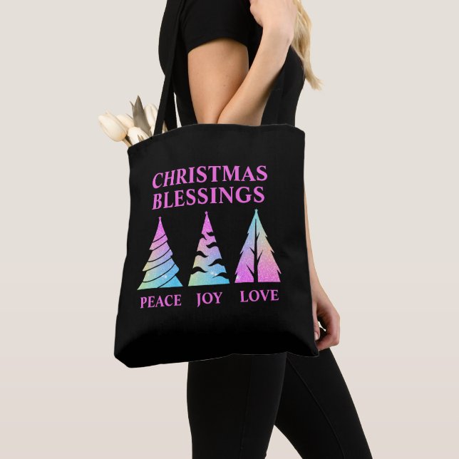 Peace Joy Liebe Weihnachtsbaumen Anpassbare Texte (Von Nahem)