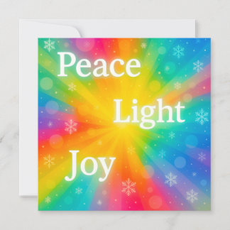 Peace Joy Light Feiertagskarte
