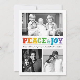 Peace & Joy Multi x 3 Feiertagskarte