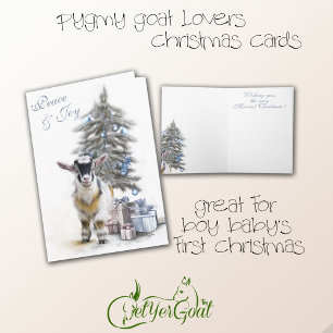 Peace & Joy Pygmy Goat Baby Blue Karte