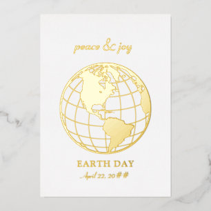 Peace & Joy Rettete unser Planet Logo Mother Earth Folien Feiertagskarte