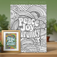 Peace Joy Serenity Abstraktes Muster Erwachsenenfa