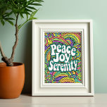 Peace Joy Serenity Abstraktes Muster Erwachsenenfa Postkarte<br><div class="desc">Genießen Sie dieses abstrakte Muster mit einer inspirierenden Botschaft - Ruhe,  Freude,  Gelassenheit.</div>