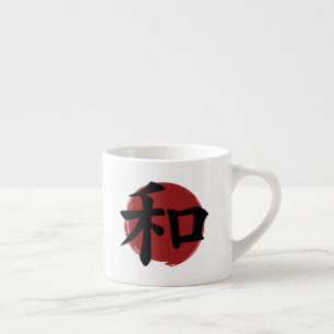 Peace Kanji Symbol Japanische Kalligrafie Espressotasse