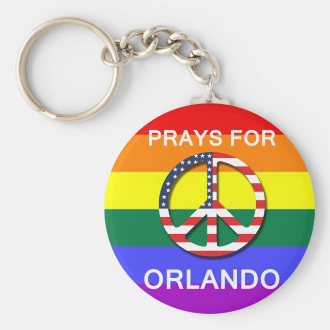Peace Keychain 5,7 Cm -, wird „Prays Orlando Sein Schlüsselanhänger (Vorne)