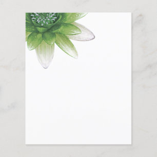 Peace l Beautiful Green Lotus Blume/Water Lilie Flyer