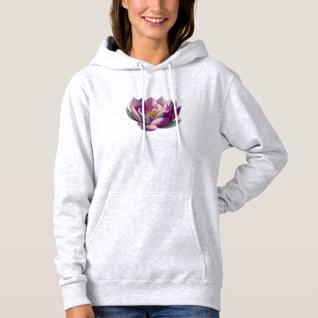 Peace l Beautiful Pink Lotus Blume/Water Lilie Hoodie (Vorderseite)