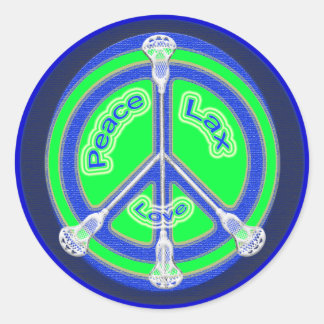 Peace Lax Liebe Runder Aufkleber