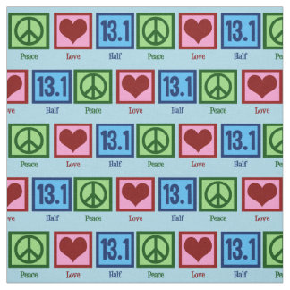 Peace Liebe 13.1 Halbmarathon-Läufer Stoff