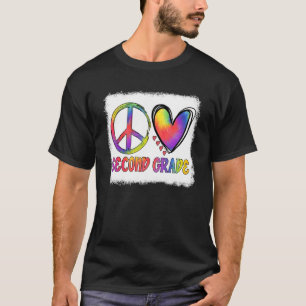 Peace Liebe 2. Klasse Gefärbte Krawatte Lehrer zur T-Shirt