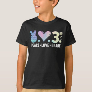 Peace Liebe 3. Klasse zurück zur Schule T-Shirt
