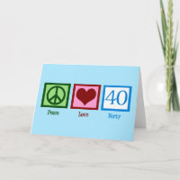 Peace Liebe 40. Geburtstag Niedliches Party
