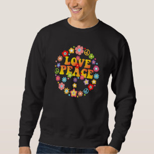 Peace Liebe 60er 70er Krawatte Die Groovy Hippie C Sweatshirt