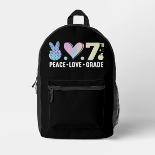 Peace Liebe 7. Klasse Zurück zum Schulfest Bedruckter Rucksack