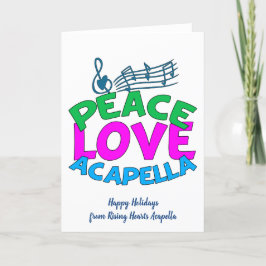 Peace Liebe Acapella Group Niedlich Custom Christm Feiertagskarte