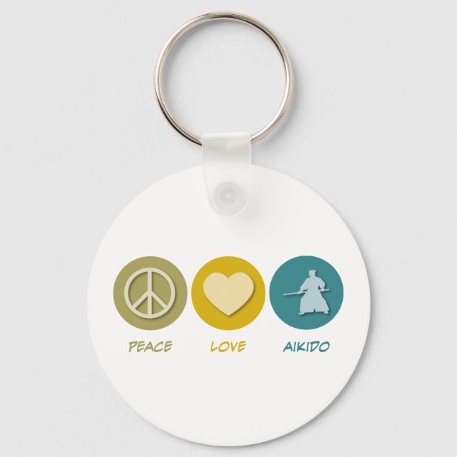 Peace Liebe Aikido Schlüsselanhänger (Vorderseite)