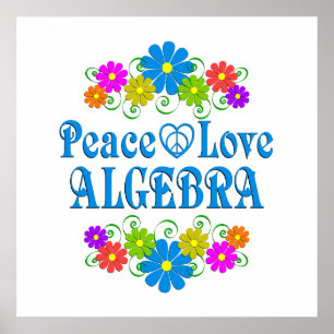 Peace Liebe Algebra Poster