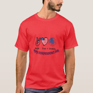 "Peace Liebe America" Patriotische Symbole nach Ma T-Shirt