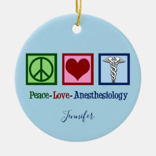 Peace Liebe Anästhesiologie Nomenklatur Anästhesio Keramik Ornament