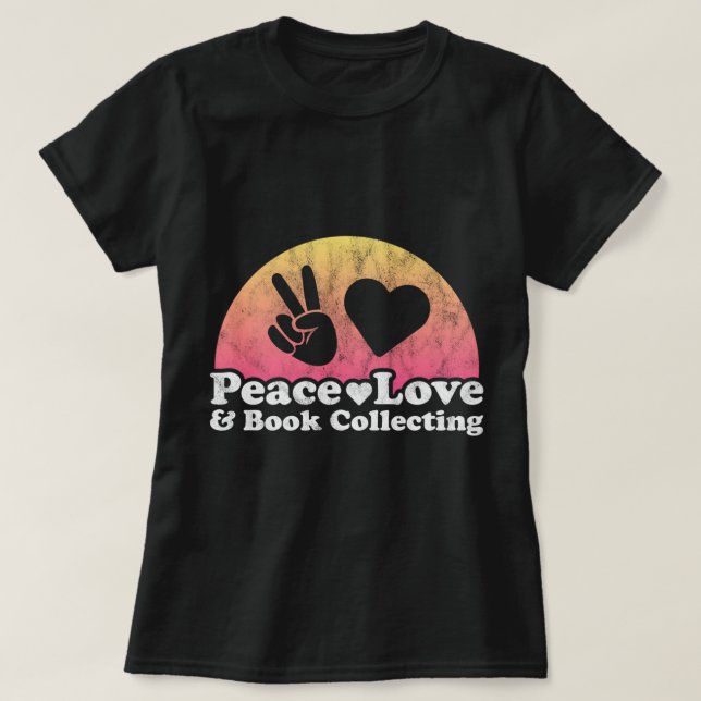 Peace Liebe and Book Collections Pullover Hoodie P (Design vorne)