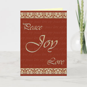 Peace Liebe and Joliday Card 2 Feiertagskarte