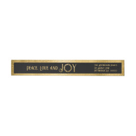 Peace Liebe and Joy Imitats Gold Kranz - Schwarz