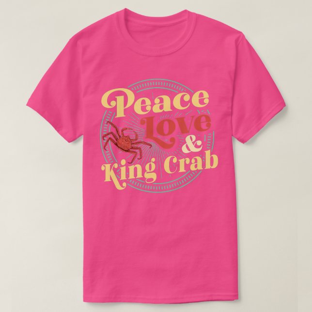 Peace Liebe and King Crab New Orleans T-Shirt (Design vorne)