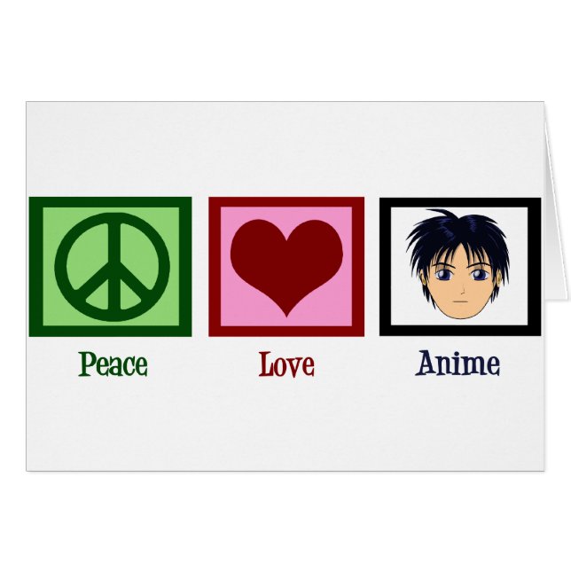 Peace Liebe Anime Card (Vorderseite (Horizontal))