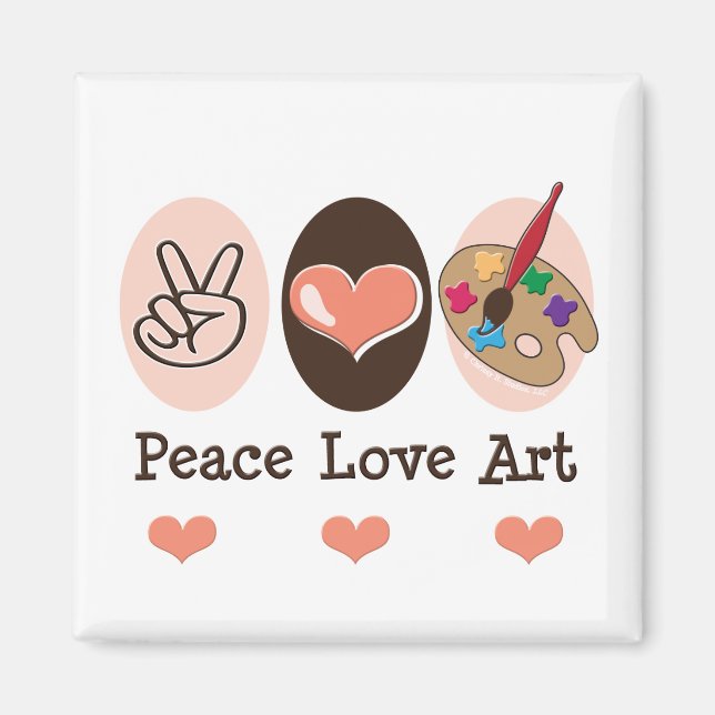 Peace Liebe Art Magnet (Vorne)