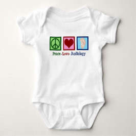 Peace Liebe Audiology Niedlich Audiologe Baby Strampler