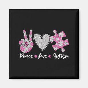 Peace Liebe Autismus Autismus Aufklärung Monat Rät Magnet
