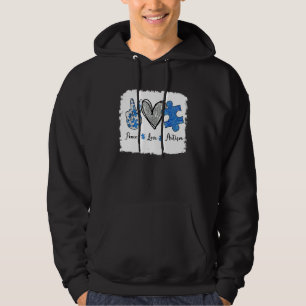 Peace Liebe Autismus T-Shirt Plus Größe Hoodie