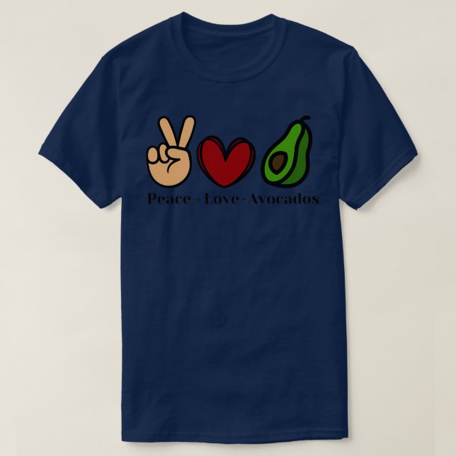 Peace Liebe avocados Classic TShirt (Design vorne)